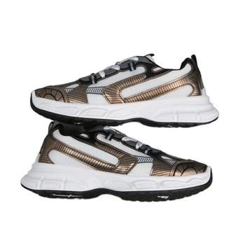 Férfiaknak készült, lélegző hálós felsővel, vastag talppal, csúszásmentes, fűzős záródású, injektált talppal