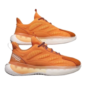 Férfi nyári sportcipő, légáteresztő hálós felsőrész, vastag talp, könnyű, mindennapi cipő, fűzős záródás