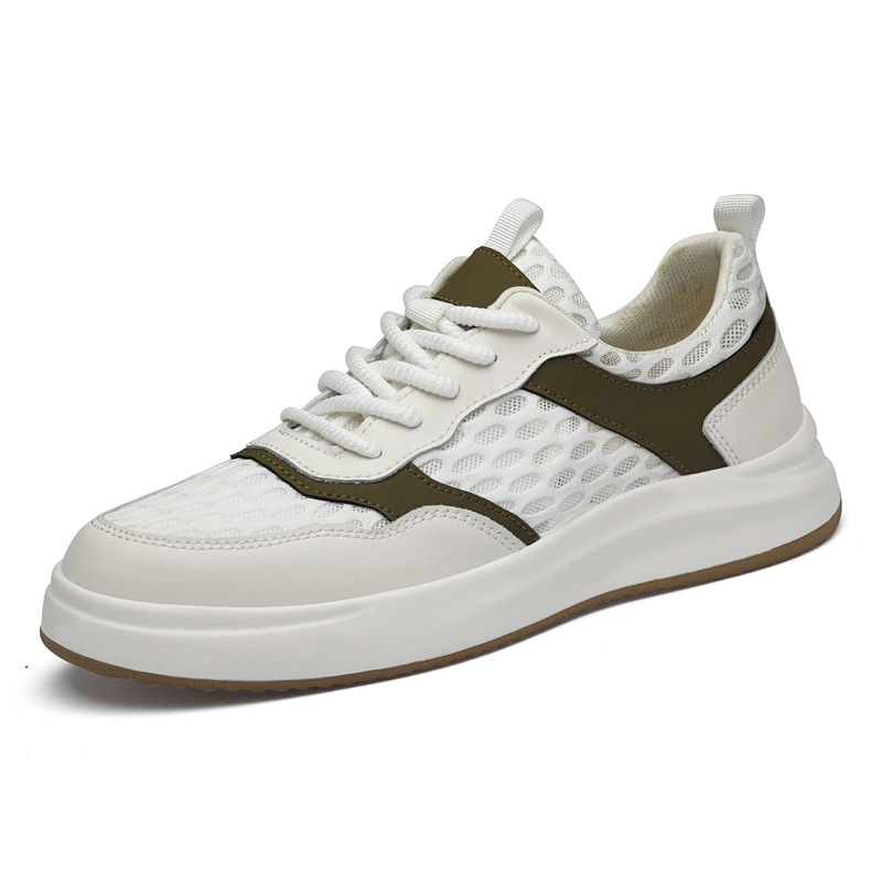 Muške tenisice za sportski casual stil, prozračni mrežasti gornji dio, gumena potplat, vezanje, niski vrh, PU ulošak