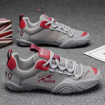 Férfi hálós casual sportcipő, lélegző, EVA talp, PU talpbetét, elasztikus pánt zárás, alacsony profil