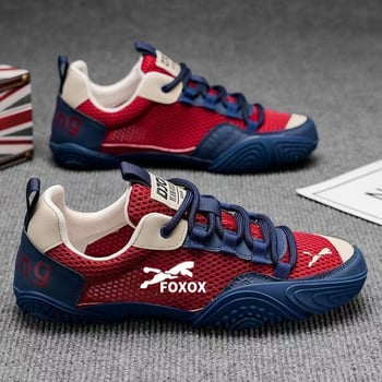 Férfi hálós casual sportcipő, lélegző, EVA talp, PU talpbetét, elasztikus pánt zárás, alacsony profil