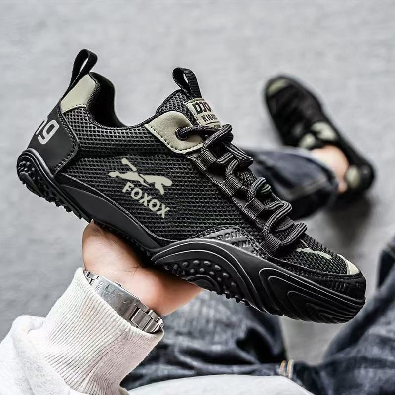 Férfi hálós casual sportcipő, lélegző, EVA talp, PU talpbetét, elasztikus pánt zárás, alacsony profil