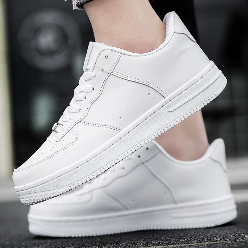 Pantofi sport casual pentru bărbați, respirabili și ușori, partea superioară din piele sintetică, talpă din plastic, închidere cu șiret în față