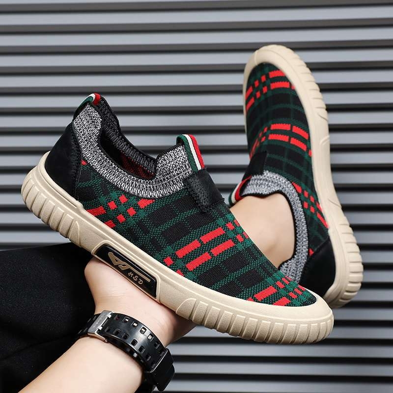 Vyriniai jachtų bateliai, kvėpuojanti tinklinė viršutinė dalis, PVC padas, slip-on, apvali nosis, žemas kulnas 1–3 cm