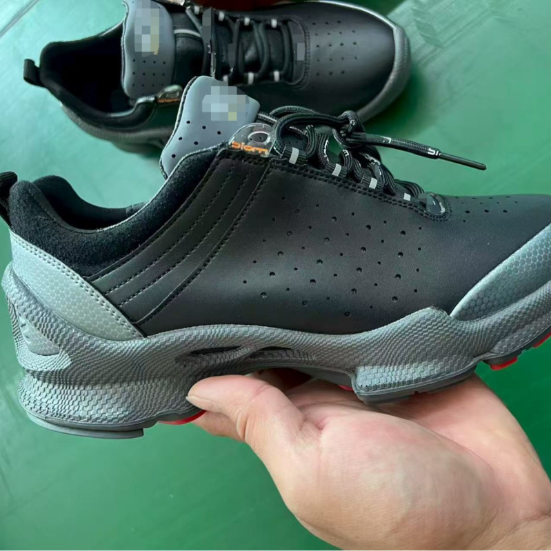 Pantofi sport casual din piele unisex pentru plimbări, cu partea superioară din piele de vită dublă, talpă turnată prin injecție, branț PU, glezna joasă, vârf rotund