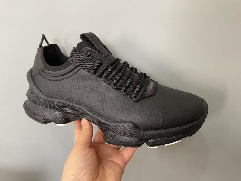 Pantofi sport casual din piele unisex pentru plimbări, cu partea superioară din piele de vită dublă, talpă turnată prin injecție, branț PU, glezna joasă, vârf rotund