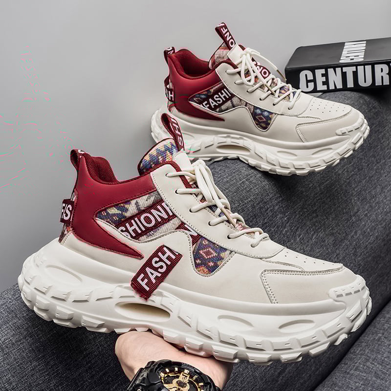 Vyriski platforminiai bateliai sportui ir laisvalaikiui, tekstilinė viršutinė dalis, raišteliai, guminis padas, žemas kulnas 1-3 cm