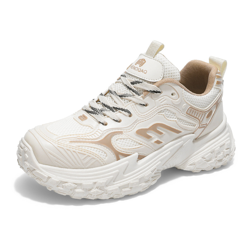 Vyriski chunky kedai su kvėpuojančia tinkline viršutine dalimi, stora pada, žemas viršus, raišteliai, neslidus gumos padas