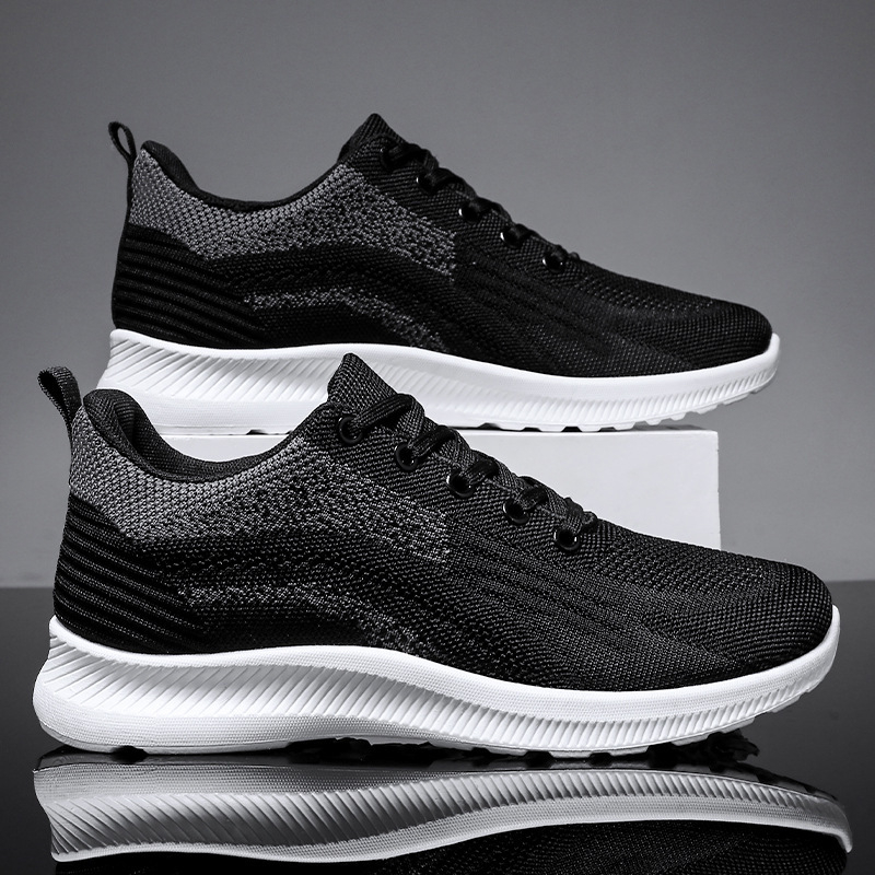 Pantofi sport bărbați cu partea superioară din plasă, închidere cu șireturi, talpă PVC injectată și branț EVA