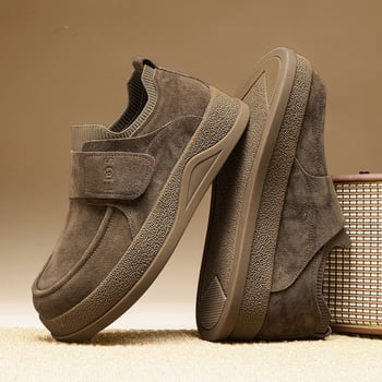 Vyriski loaferiai su PU viršutine dalimi, guma padas, Velcro užsegimas, smailus pirštas