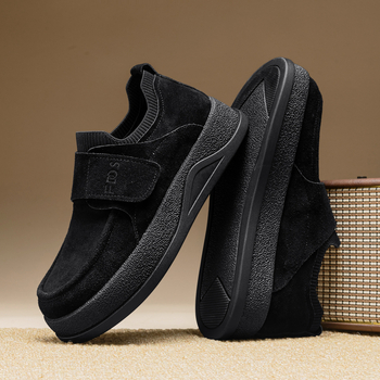 Vyriski loaferiai su PU viršutine dalimi, guma padas, Velcro užsegimas, smailus pirštas