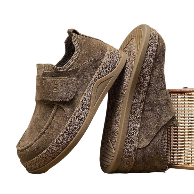 Vyriski loaferiai su PU viršutine dalimi, guma padas, Velcro užsegimas, smailus pirštas