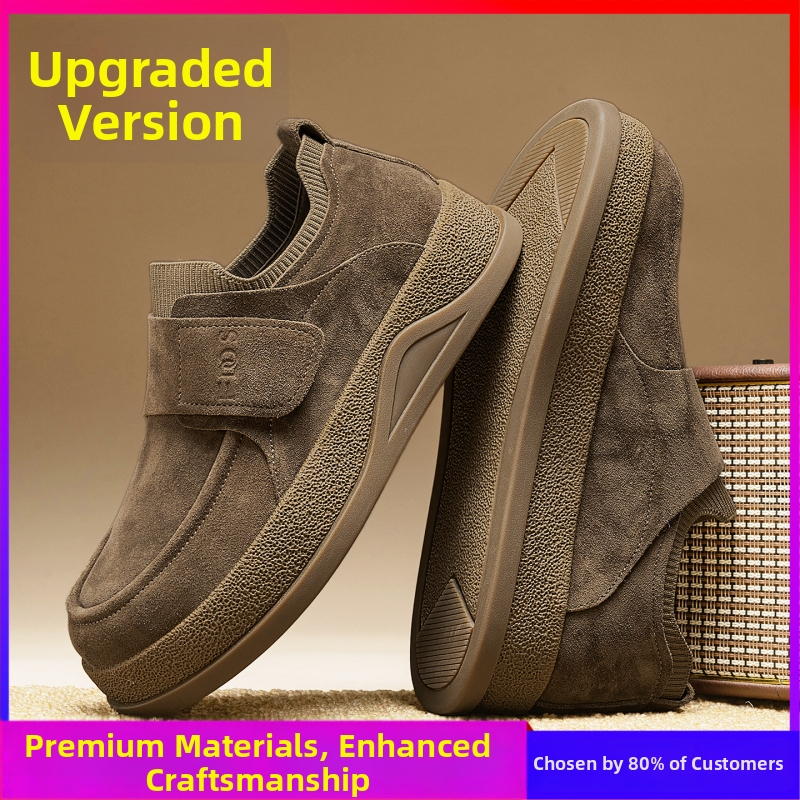 Vyriski loaferiai su PU viršutine dalimi, guma padas, Velcro užsegimas, smailus pirštas