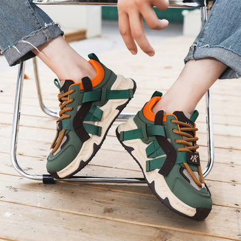 Muške tenisice dad shoes – maskirni uzorak, prozračne, debela potplata za povećanje visine, gornji dio od sintetičke kože, gumena podloga