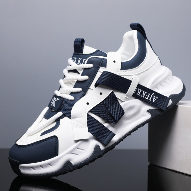 Muške tenisice dad shoes – maskirni uzorak, prozračne, debela potplata za povećanje visine, gornji dio od sintetičke kože, gumena podloga