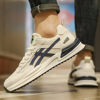 Muške casual sportske tenisice za putovanja, mrežasti gornji dio, EVA ulojak, gumeni đon, vezenje, niski profil