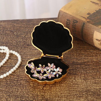 Shell kutija za nakit, cinkova legura, nordijski stil, tvrda