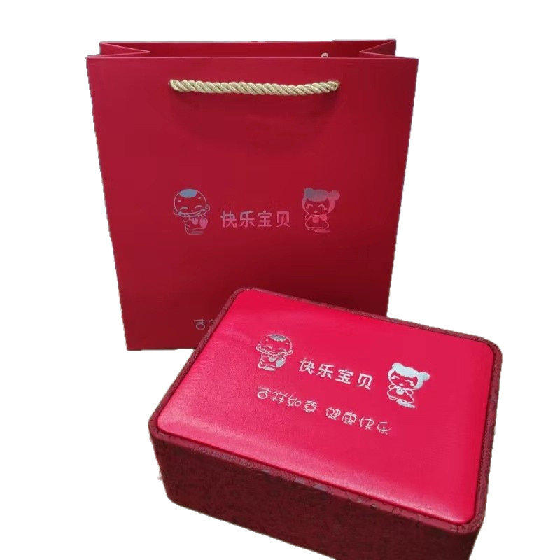 Kutija za poklon dječjih nakita s narukvicom i zatvaračem dugovječnosti, PU kožna ambalaža za nakit