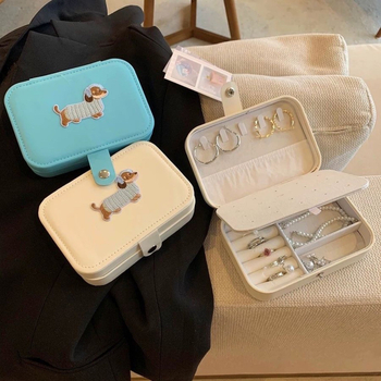 Κουτί αποθήκευσης κοσμημάτων με Νταχσούντ σε Instagram στυλ, κεντημένο, μεγάλη χωρητικότητα για σκουλαρίκια και αλυσίδες