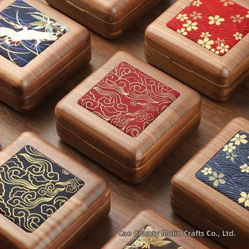 Ξύλινο κουτί κοσμημάτων αντίκα, εθνοτικό στυλ, μονόχρωμο σχέδιο, σκληρή κατασκευή, προσαρμόσιμο