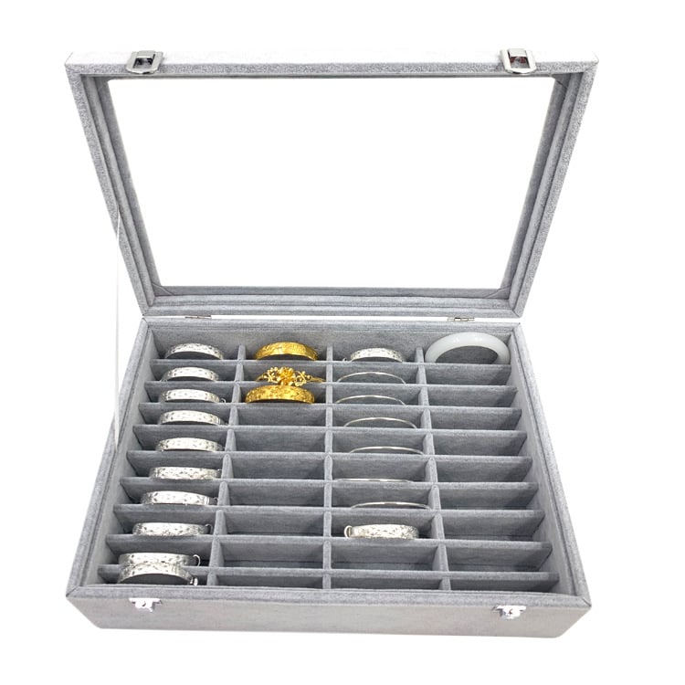 Κουτί Αποθήκευσης 40 Θέσεων για Βραχιόλια — Παρουσίαση Κοσμημάτων, Συνθετικά Υλικά, Μεταφορική Συσκευασία, Θήκη Συσκευασίας, Ανοχή 3–5 mm