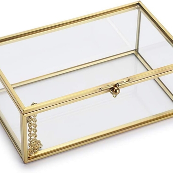 Κοσμηματοθήκη, ευρωπαϊκού στυλ γυάλινο σχέδιο (Covic S44a085; Glass+copper; Hard; Geometric)