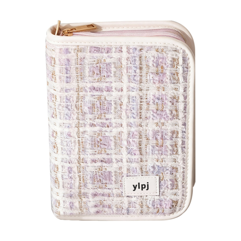 Βελούδινη τσάντα κοσμημάτων, στυλ clutch, φρέσκο και γλυκό στυλ, ριγέ μοτίβο, μαλακή επιφάνεια, δυνατότητα παραμετροποίησης