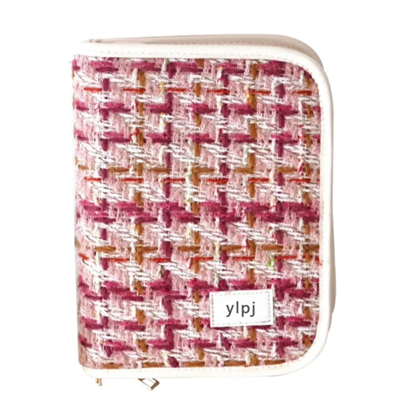 Βελούδινη τσάντα κοσμημάτων, στυλ clutch, φρέσκο και γλυκό στυλ, ριγέ μοτίβο, μαλακή επιφάνεια, δυνατότητα παραμετροποίησης