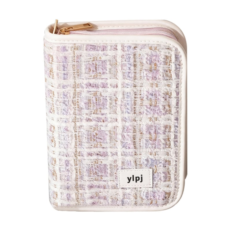 Βελούδινη τσάντα κοσμημάτων, στυλ clutch, φρέσκο και γλυκό στυλ, ριγέ μοτίβο, μαλακή επιφάνεια, δυνατότητα παραμετροποίησης