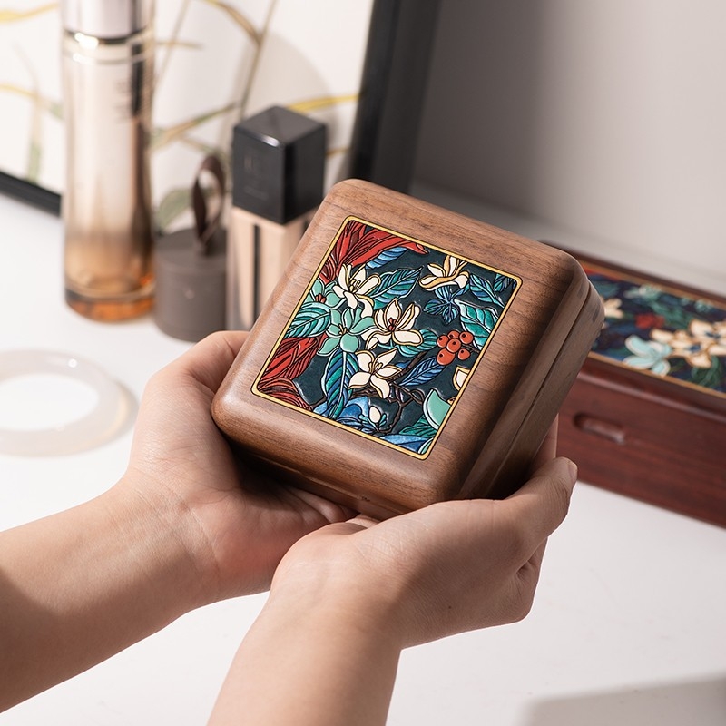 Fulilai kutija za nakit od orahovog drveta, model 655214, minimalistički stil