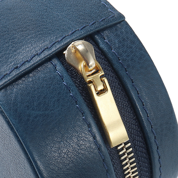 Kožna kutija za nakit s patentnim zatvaračem i preklopnim poklopom – za prstene i naušnice, minimalistički dizajn