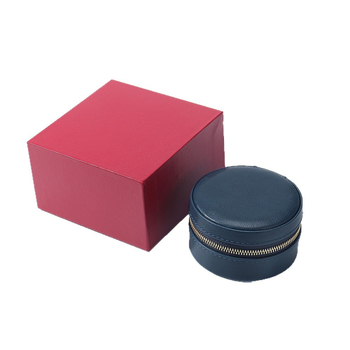 Kožna kutija za nakit s patentnim zatvaračem i preklopnim poklopom – za prstene i naušnice, minimalistički dizajn