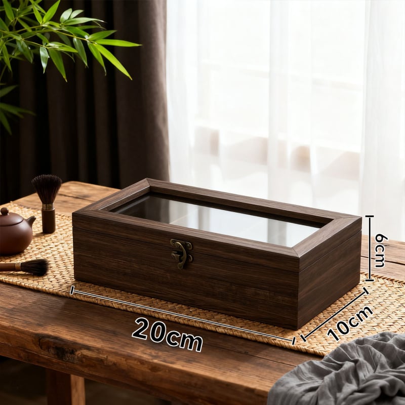 Cutie de bijuterii din lemn cu compartiment pentru brățări (Material: Lemn; Duritatea: Moale)