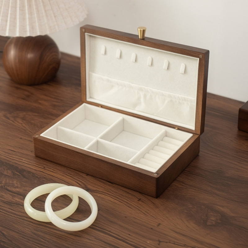 Ξύλινο κουτί κοσμημάτων, νέος κινεζικός στυλ, κατάλληλο για γάμους και ταξίδια