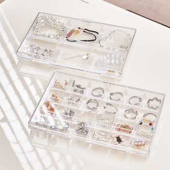 KM 5114 Θήκη αποθήκευσης κοσμημάτων — PS υλικό, Μοντέρνο μινιμαλιστικό σχέδιο, 24 διαμερίσματα