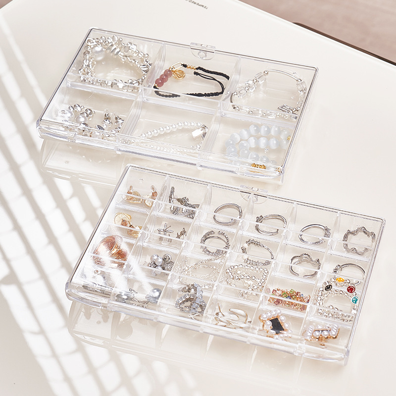 KM 5114 Θήκη αποθήκευσης κοσμημάτων — PS υλικό, Μοντέρνο μινιμαλιστικό σχέδιο, 24 διαμερίσματα