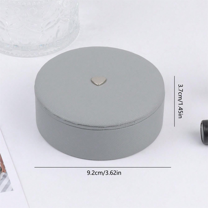 Ékszerdoboz, japán stílus, Modell 003, kör alakú saffiano textúrájú csúsztatós doboz