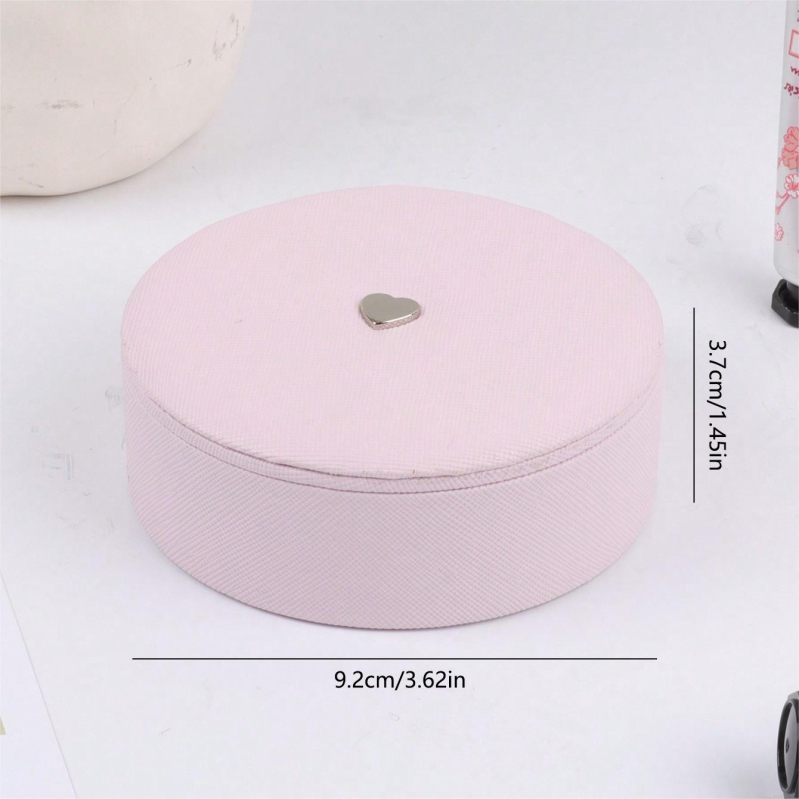 Ékszerdoboz, japán stílus, Modell 003, kör alakú saffiano textúrájú csúsztatós doboz