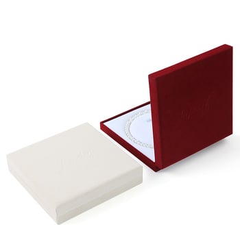 Kutija za bisernu ogrlicu s flanelnom unutrašnjosti, kružni dizajn srca, trodijelni set, pakiranje nakita