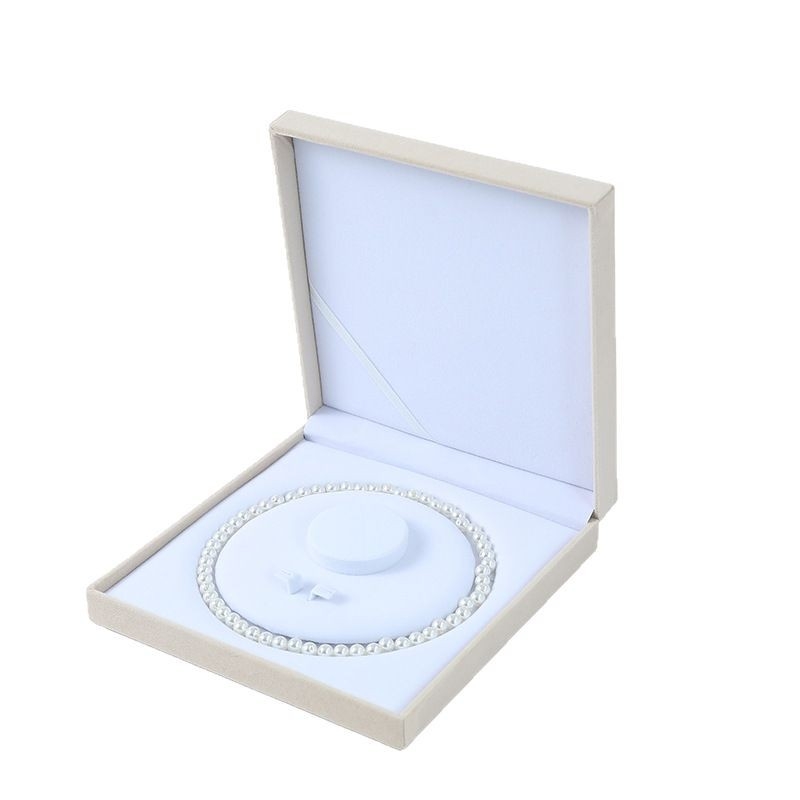 Kutija za bisernu ogrlicu s flanelnom unutrašnjosti, kružni dizajn srca, trodijelni set, pakiranje nakita