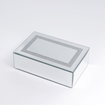 Kutija za nakit i kozmetiku sa ogledalom, stolni organizator za četke za šminku i ruževe