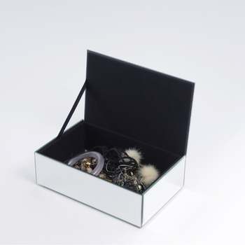 Kutija za nakit i kozmetiku sa ogledalom, stolni organizator za četke za šminku i ruževe