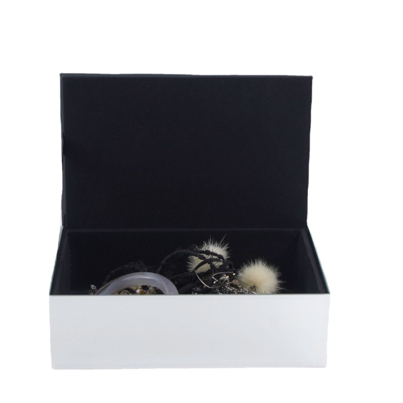 Kutija za nakit i kozmetiku sa ogledalom, stolni organizator za četke za šminku i ruževe