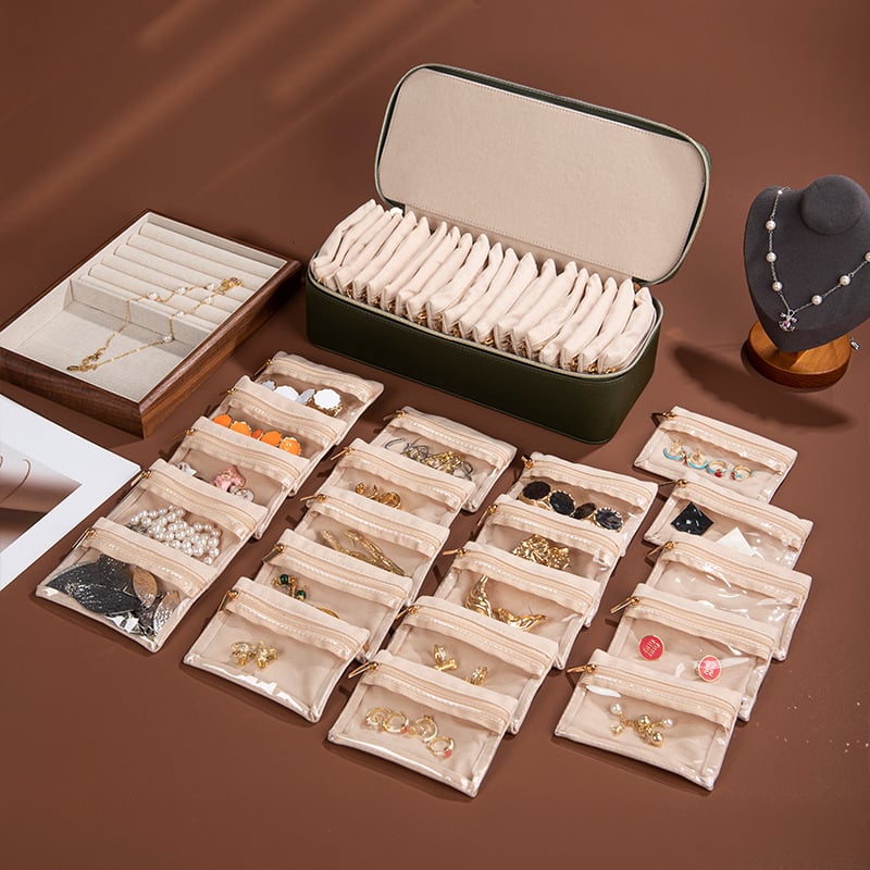 Cutie pentru bijuterii, material Cortical, stil relaxat, textură moale, design simplu