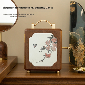 Cutie de bijuterii din lemn cu lacăt – construcție dură, stil cutie cadou, model Yc250504a