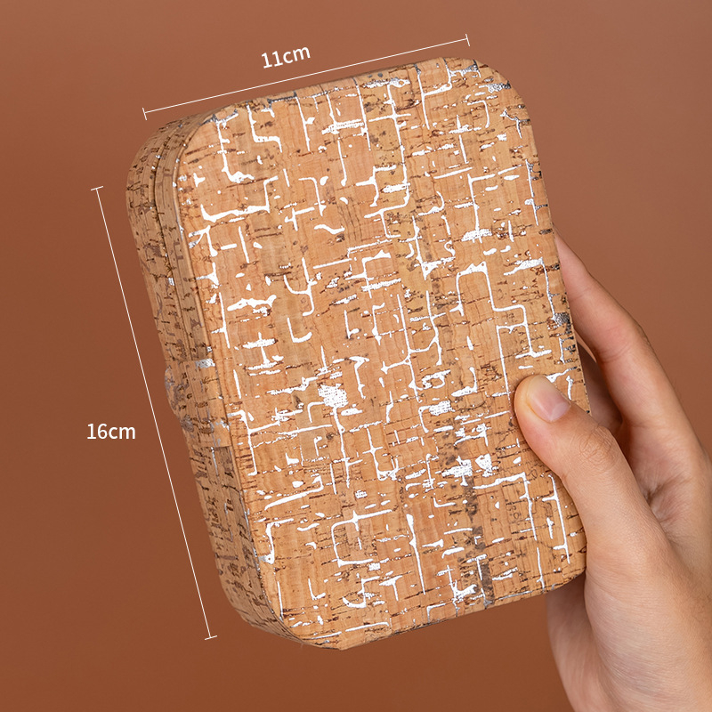 Wanli kutija za nakit — srednja retro kutija za pohranu, PU+density board, čvrsta konstrukcija, motiv crtani