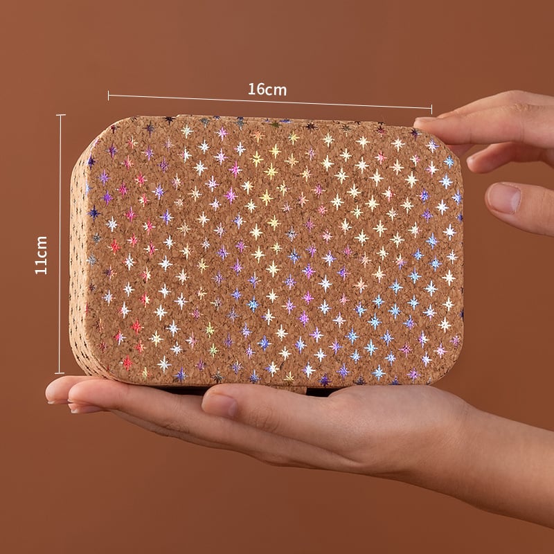 Wanli kutija za nakit — srednja retro kutija za pohranu, PU+density board, čvrsta konstrukcija, motiv crtani