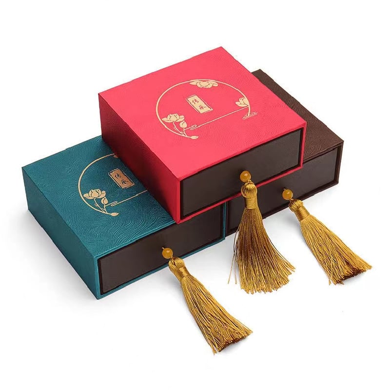 Кутия за гривни - текстилна конструкция, кутия за опаковка бижута, антикварен златен дизайн с персонализирано лого