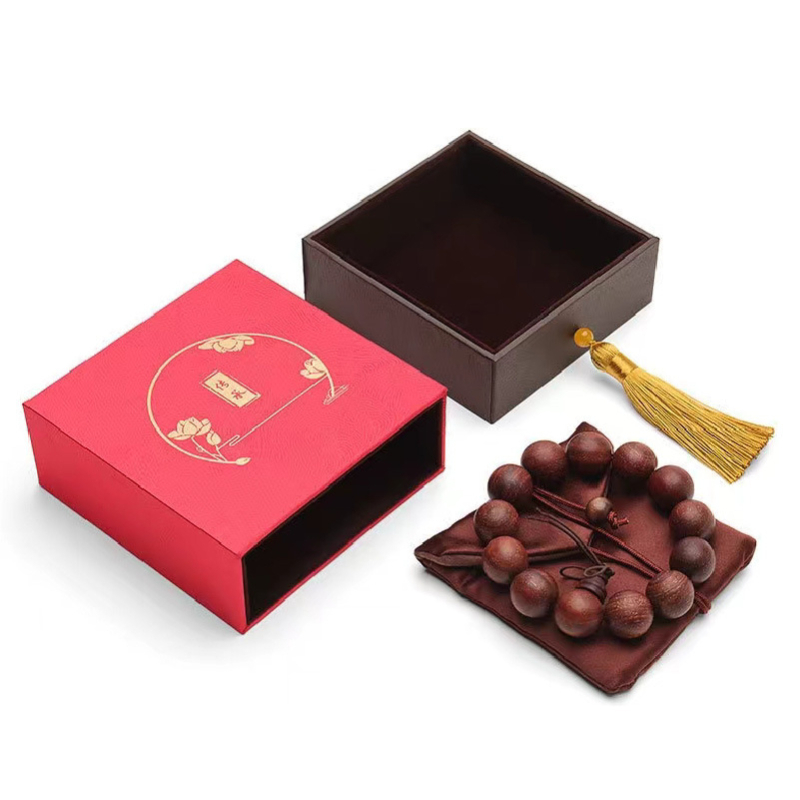 Кутия за гривни - текстилна конструкция, кутия за опаковка бижута, антикварен златен дизайн с персонализирано лого