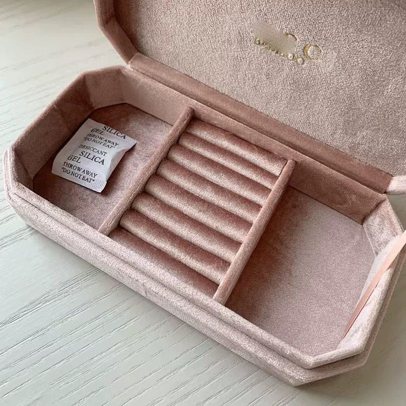 Cutie de bijuterii din catifea, design retro, pentru colier cu perle, 1 bucată, ambalaj bijuterii